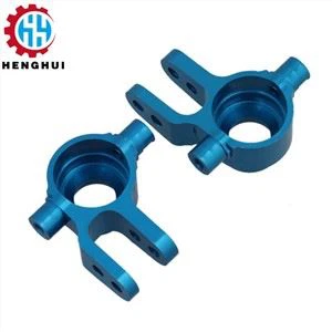 CNC obrábanie dielov modrých eloxovaných automobilových dielov